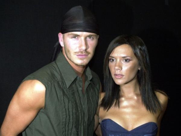 David Beckham with his wife Victoria.