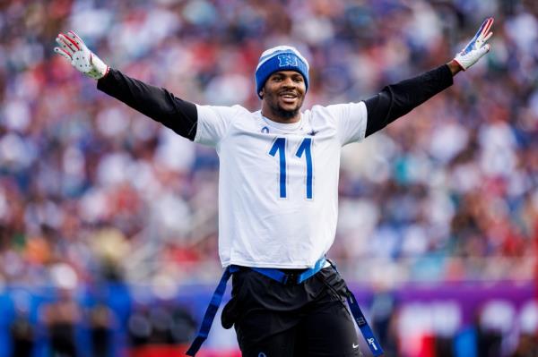 Dallas Cowboys pass rusher Micah Parsons will be one of many competing in the Celebrity All-Star Game on Friday evening. 