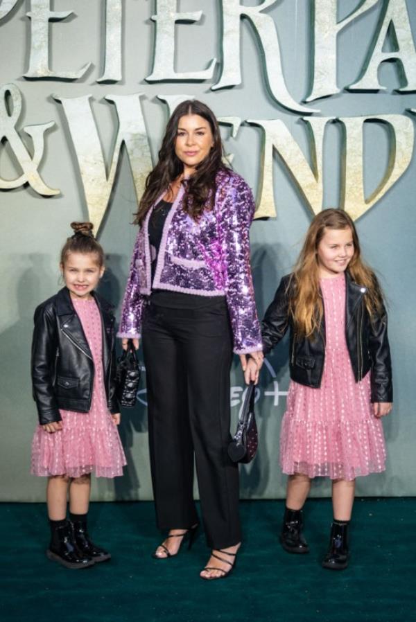 Imogen Thomas with her daughters.