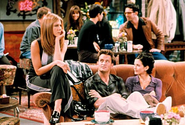 Aniston, Perry and Courteney Cox on a 1997 episode of 