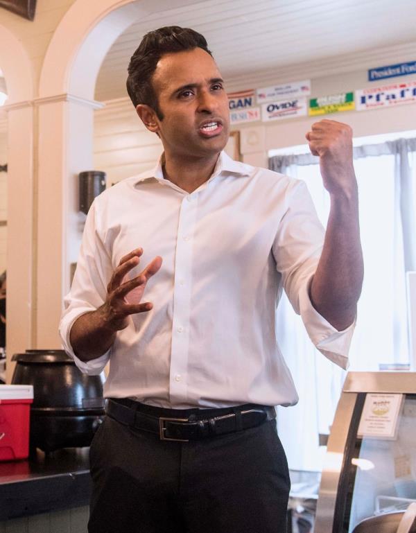 Vivek Ramaswamy is pictured