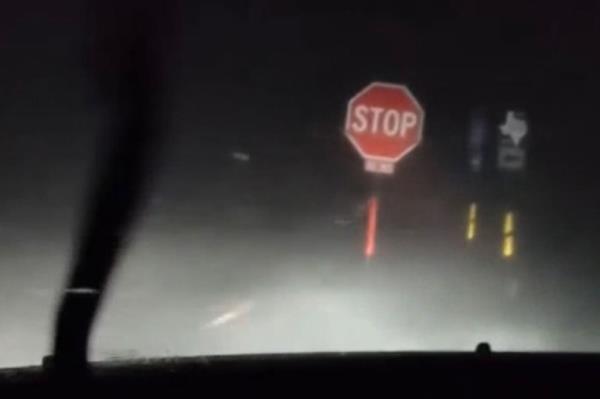 Two women were recording video late Saturday night when a tornado crossed the road