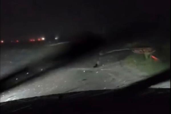 Two women were recording video late Saturday night when a tornado crossed the road 