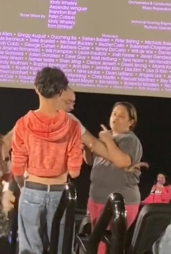 A TikTok showing several angry 