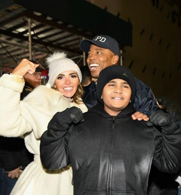 Mayor Eric Adams and Eleo<em></em>nora Srugo