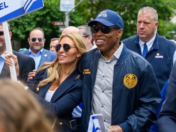 Mayor Eric Adams and Eleo<em></em>nora Srugo