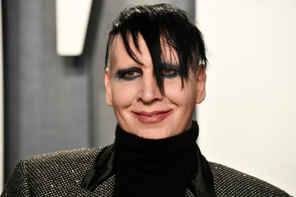 Marilyn Manson attends the 2020 Vanity Fair Oscar Party hosted by Radhika Jo<em></em>nes at Wallis Annenberg Center for the Performing Arts on February 09, 2020 in Beverly Hills, California. 