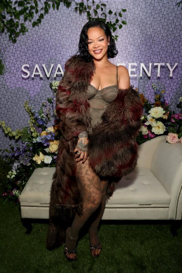 Rihanna attends the Savage X Fenty Celebration of Lavish Lace Debut at Nordstrom Century City on October 10, 2024 in Los Angeles, California.  