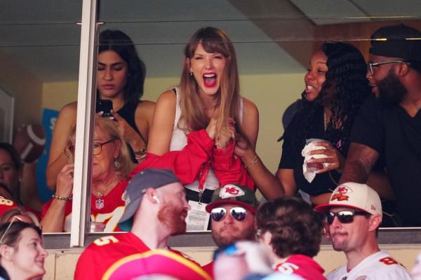 Taylor Swift at the Chiefs game on Sept. 24, 2023