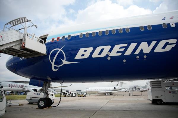 Plane with Boeing logo
