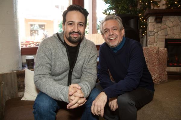 Lin-Manuel Miranda, from left, and Luis A. Miranda