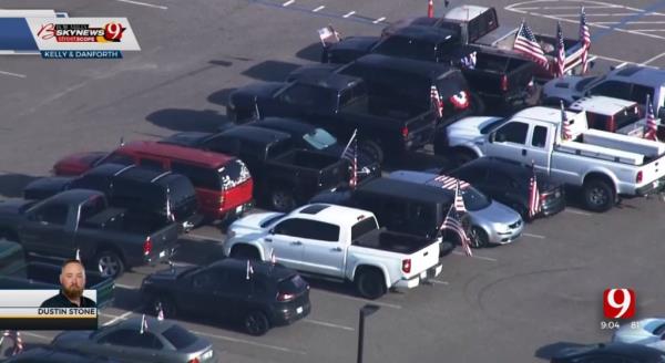 Nevertheless, over 50 vehicles joined the rally with the Stars and Stripes affixed to them.