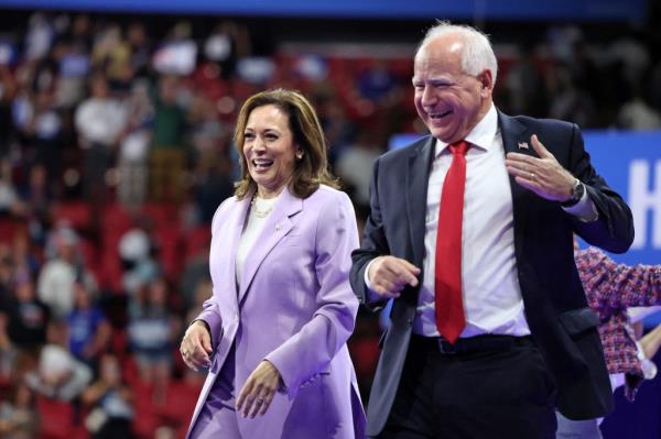 Harris and Walz were absent, despite being prominently featured on the event’s flyer — and co<em></em>nfusing some who attended the rally. The veep hopeful spoke in Boston Wednesday.
