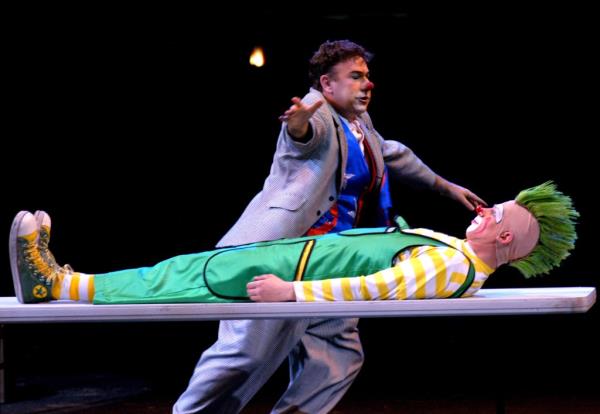 Sandor Eke performing as a clown