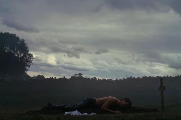 In the film, which received two nominations at the awards show, Oliver (Keoghan) is seen sobbing over the grave of his love interest Felix (Jacob Elordi) before falling on top of the freshly covered grave while slowly taking off his pants and dry-humping the pile of dirt. 