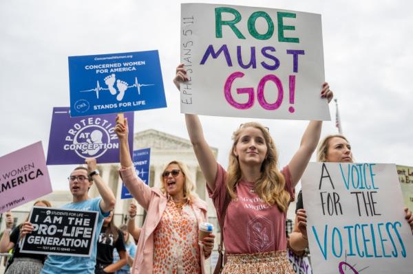 Demo<em></em>nstrators rally in front of the Supreme Court