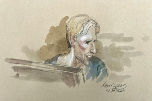 Court artist's sketch of Ryan Wesley Routh in court
