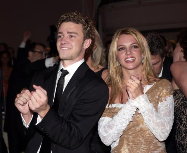 Justin Timberlake and Britney Spears during The 44th Annual GRAMMY Awards 