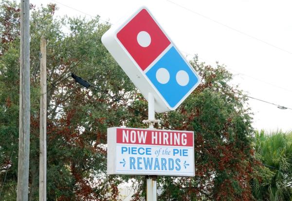 Domino's Pizza sign and a 