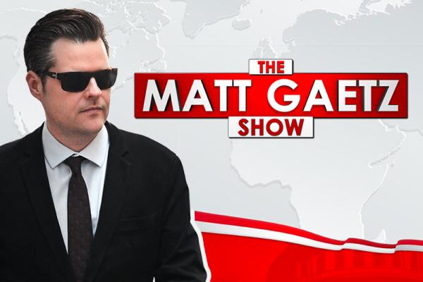 Oan's image for Gaetz's new show. It includes a photo of Gaetz in sunglasses next to the words 