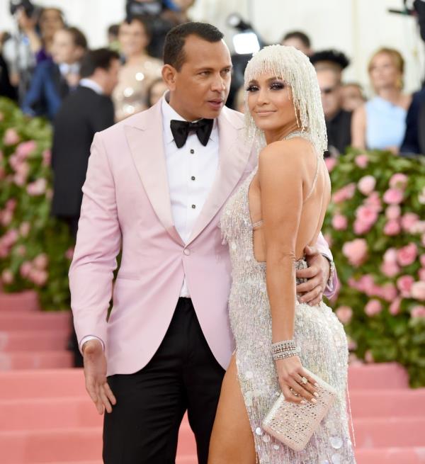 Alex Rodriguez and Jennifer Lopez at The 2019 Met Gala.