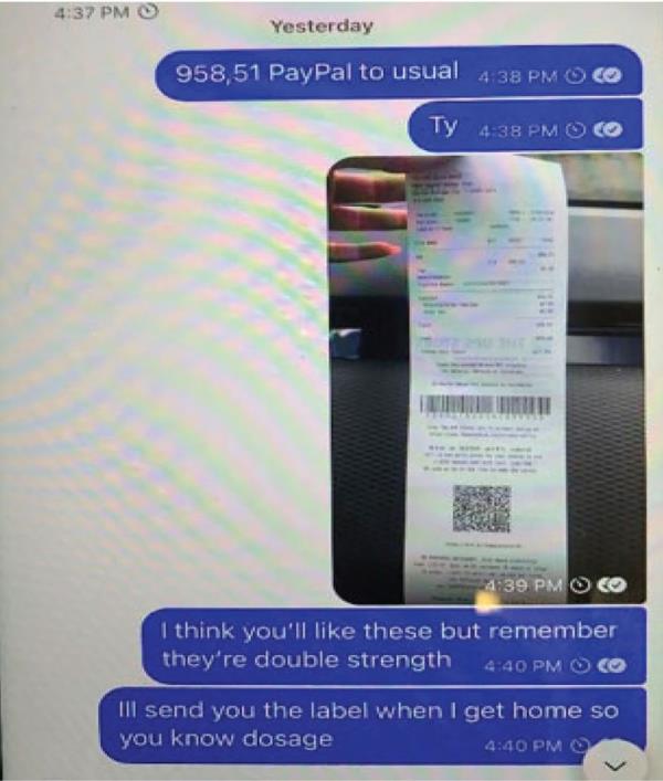 A screenshot of text messages accessed after the raid on Sangha’s home.</p>

<p>　　