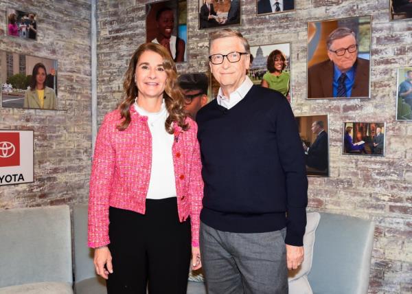 Bill and Melinda Gates in the CBS Toyota Greenroom before their appearance on CBS THIS MORNING, Feb 12, 2019. (