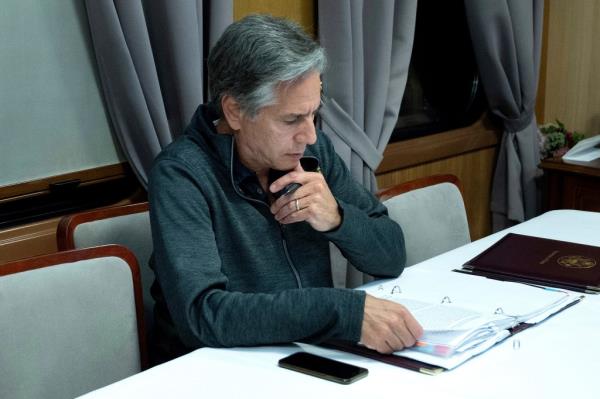 U.S. Secretary of State Antony Bl<em></em>inken in Ukraine’s capital Wednesday