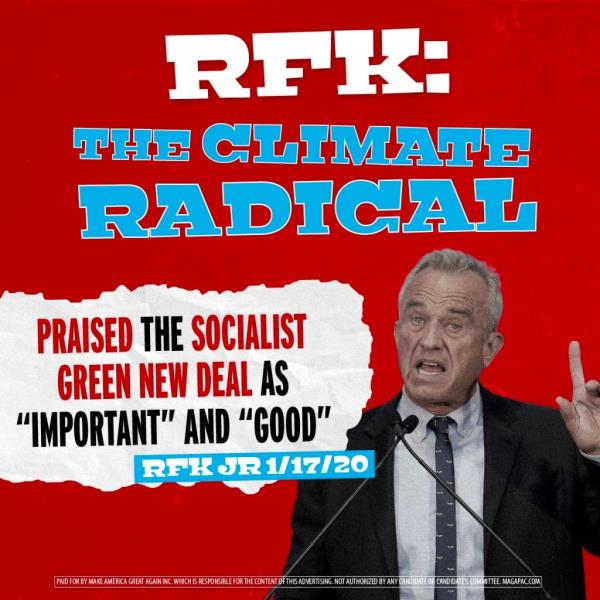 RFK Jr. has also supported the Green New Deal.