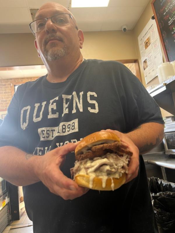 Bill Vissicchio with Polar Bear sandwich