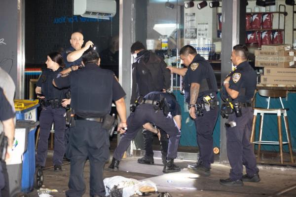 Police at scene of shooting