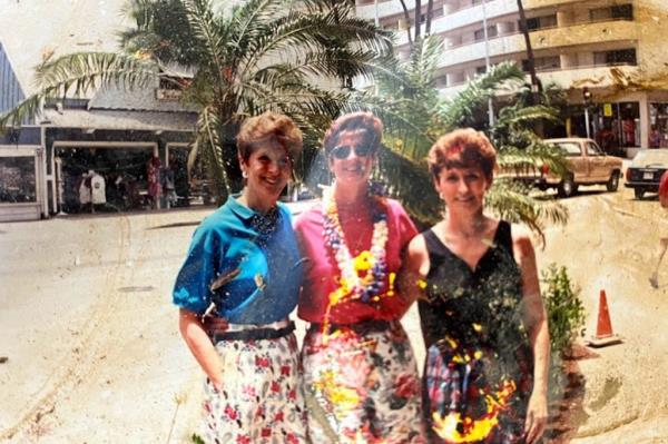 A family's tropical vacation appeared in the Hurricane's wreckage.