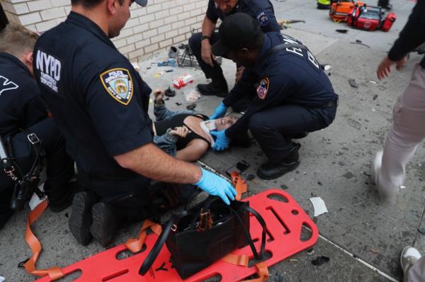 Multiple people were injured and helped by EMS.