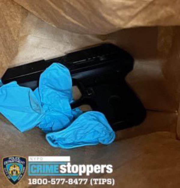 The pistol used in the shooting on the A train in Brooklyn.