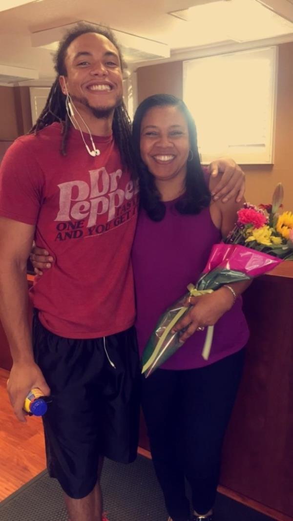 Jarin Purvis, 28, and his mother Patricia Harris