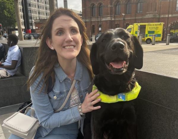 Siobhan Meade with guide dog