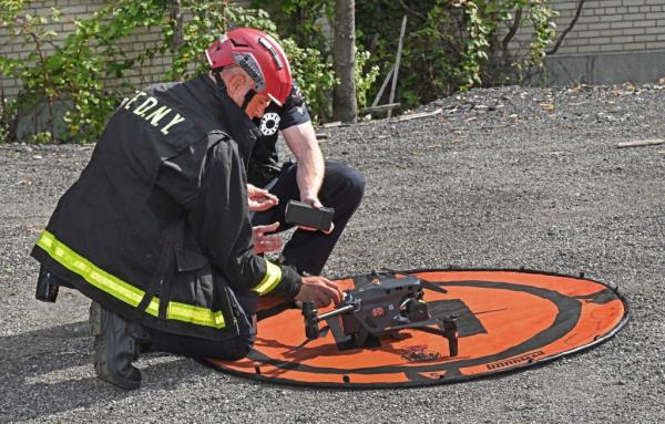 A drone used in the drill.