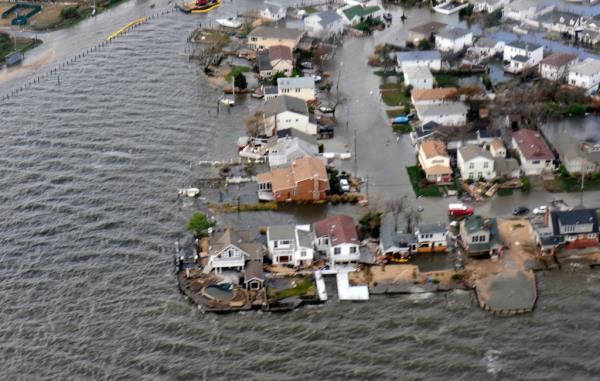 Flooding seen in Long Island after Sandy on Oct. 30, 2012.