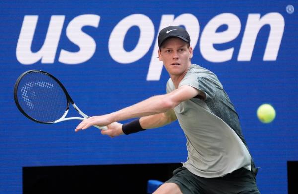 Jannik Sinner of Italy hits to Mackenzie McDo<em></em>nald of the USA on day two of the 2024 U.S. Open tennis tournament at USTA Billie Jean King Natio<em></em>nal Tennis Center. 