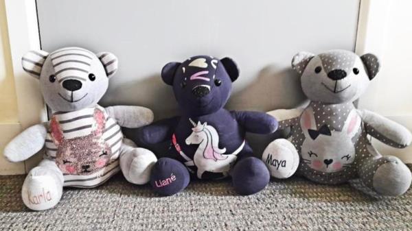 teddy bears made of children's clothing