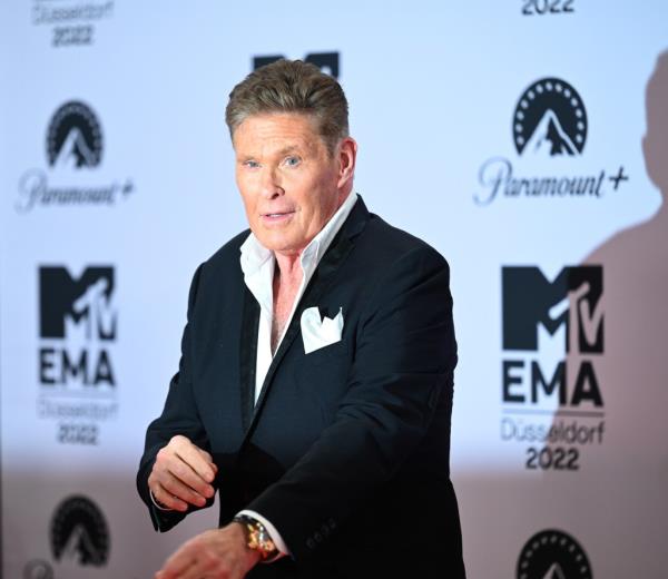 David Hasselhoff at the MTV Europe Music Awards in 2022. 