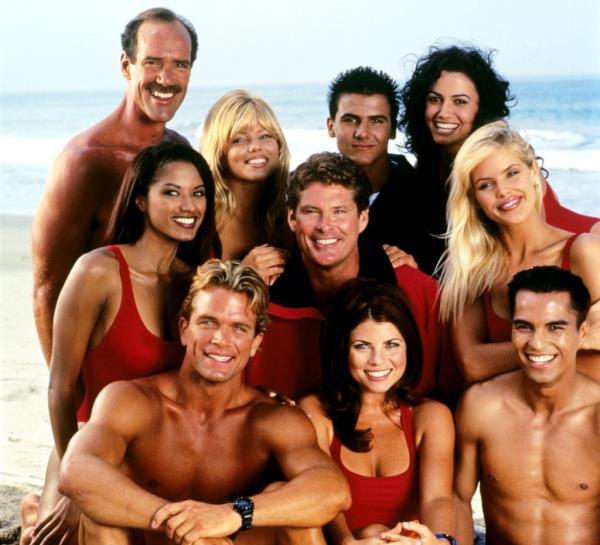  Mike Newman, Do<em></em>nna D'Errico, Jeremy Jackson, Nancy Valen, Gena Lee Nolin, Jose Solano, Yasmine Bleeth, David Chokachi, Traci Bingham, David Hasselhoff in 