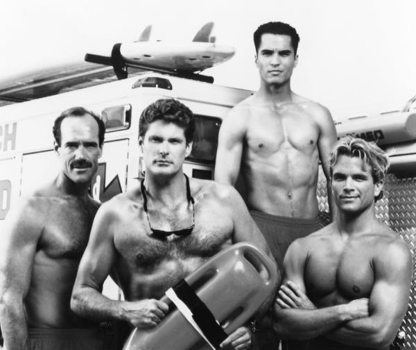 Michael Newman, David Hasselhoff, Jose Solano, and David Chokachi in 