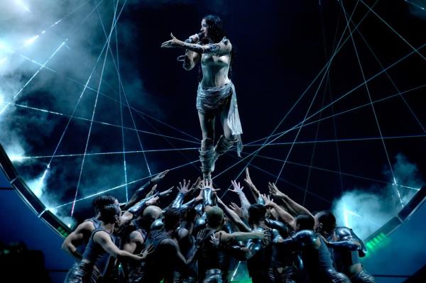 Katy Perry performs on stage at the VMAs