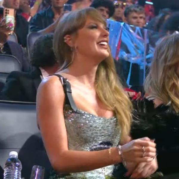 Taylor Swift after changing outfits at the 2024 VMAs