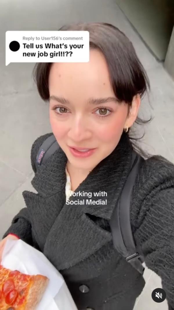 Lohanny in February on her way home from her first day. 