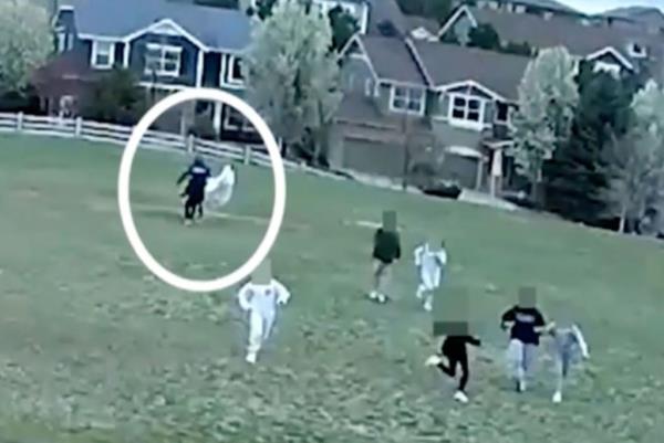 Galligan see chasing a child on surveillance footage