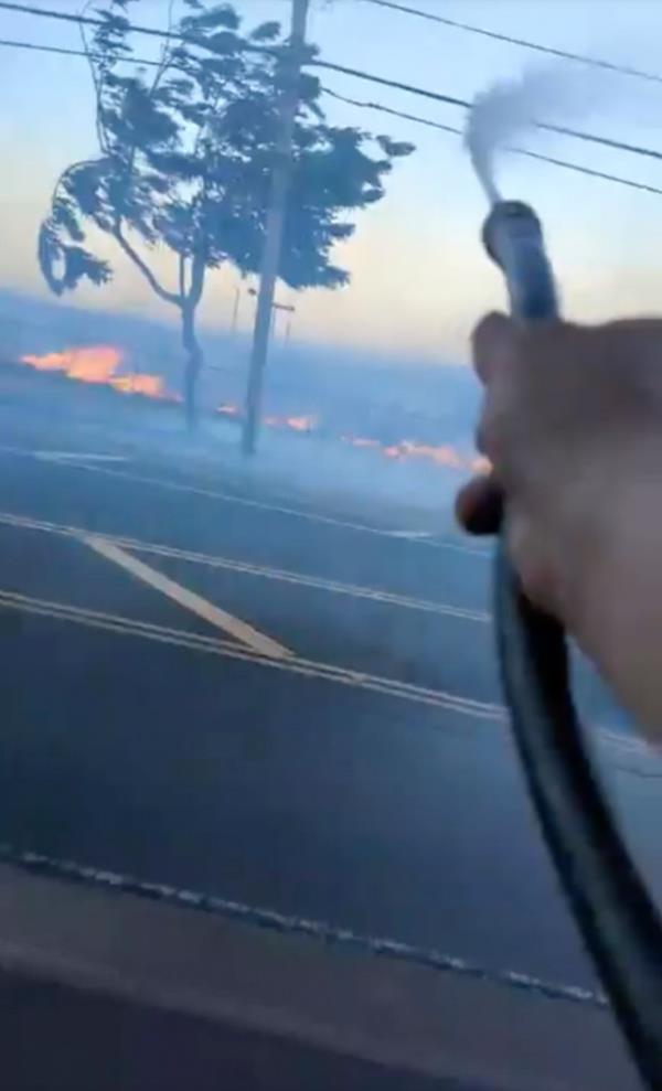 Residents filmed the fire