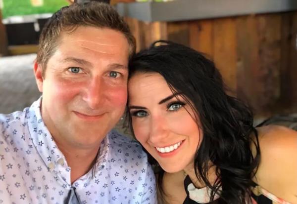 Daus and his former fiancée, Grace Holland, before her death in July 2020.