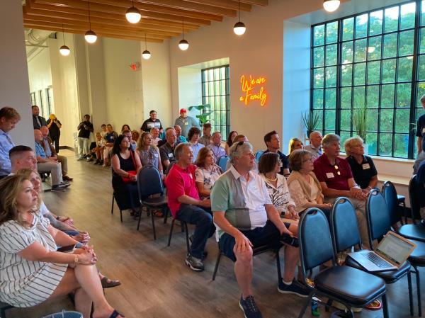 Several attendees at Neil Young's community fundraiser said they've known the now-candidate for decades and praised his character. 